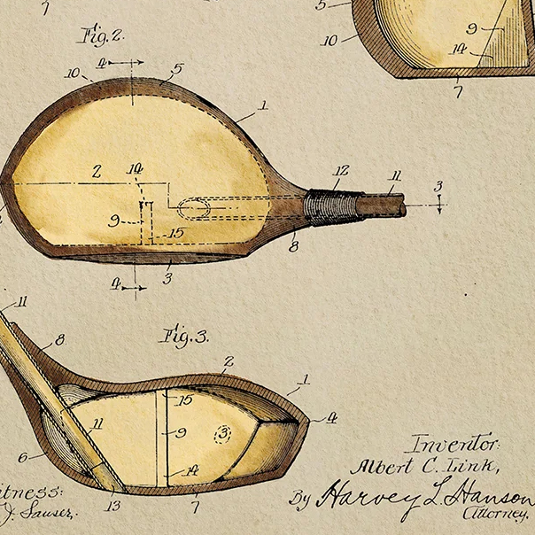 Vintage Golf Patent Art Prints - Golf Equipment Industry recension och pris