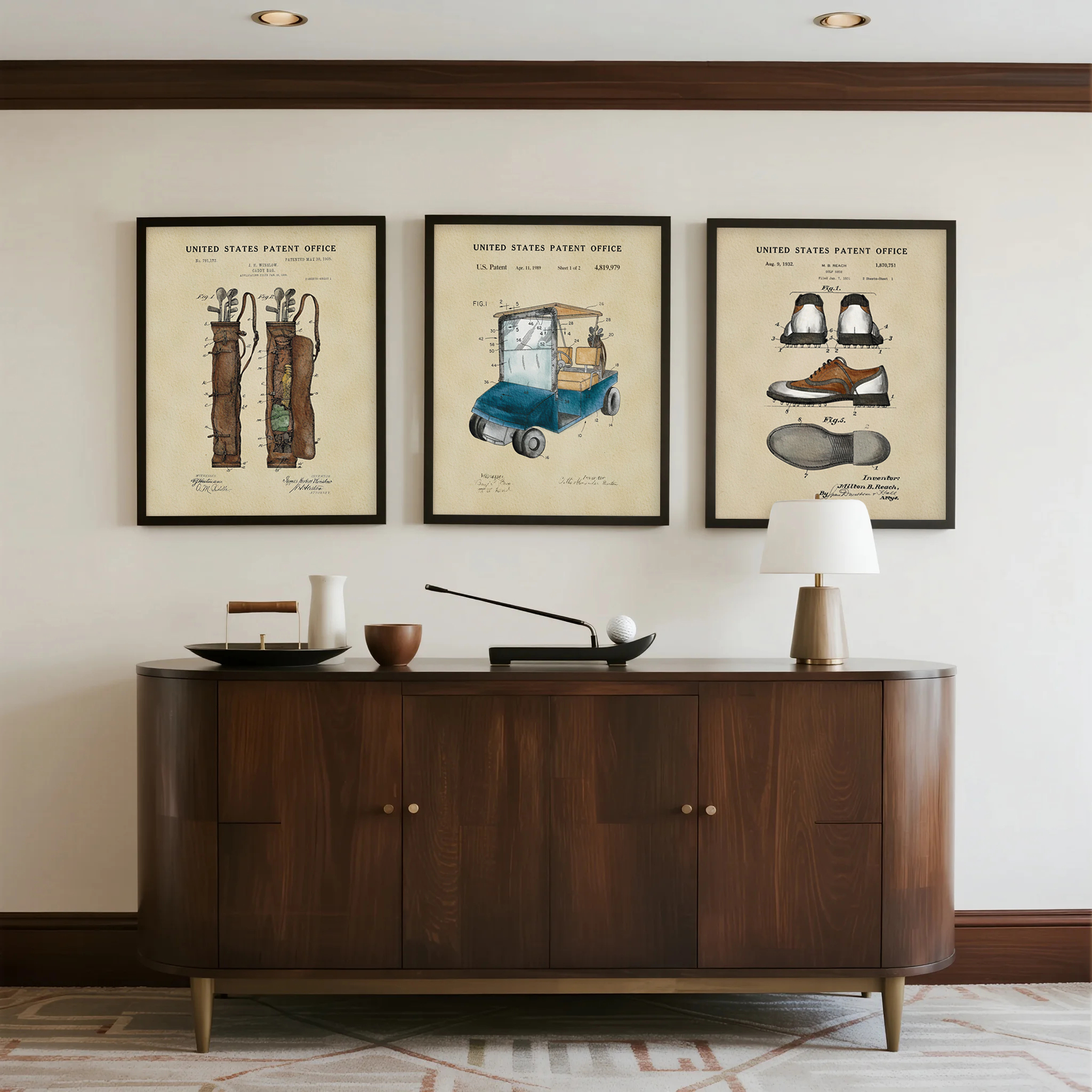 Vintage Golf Patent Art Prints - Golf Equipment Industry recension och pris