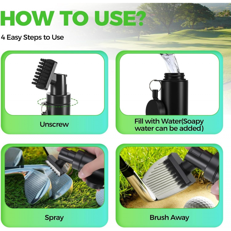 Golf Club Brush Cleaner with R - Golf Equipment Sales recension och pris