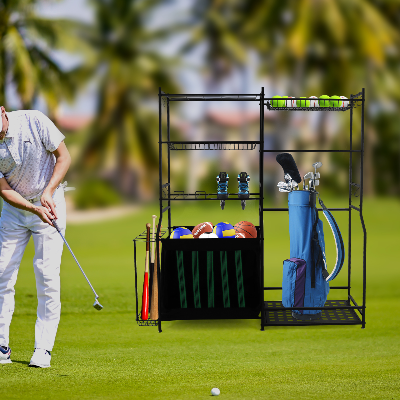 Sports Equipment Storage Rack  - Golf Equipment Holder recension och pris