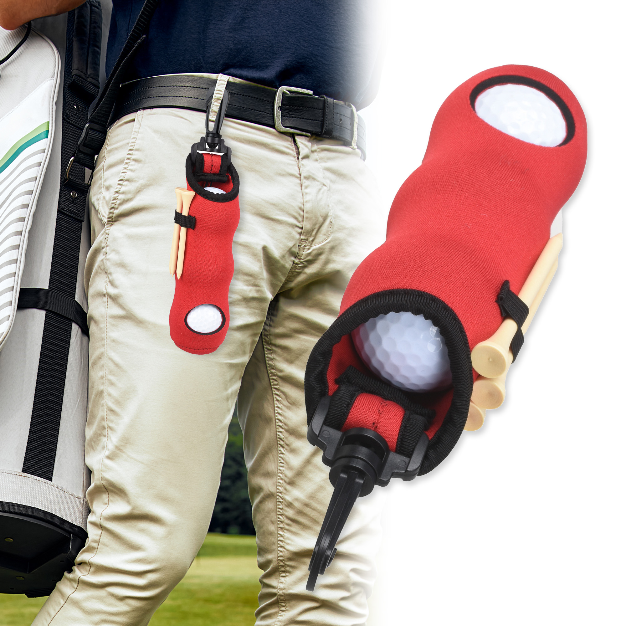 Golf Tee Holder Neoprene Golf  - Golf Equipment Holder recension och pris